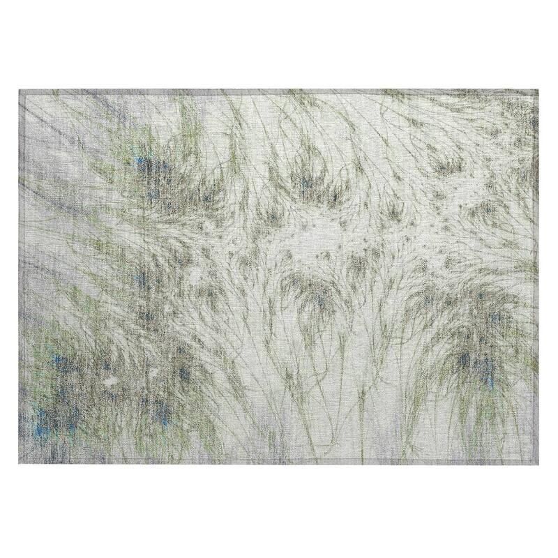 Machine Washable Indoor/ Outdoor Modern Cheraw Chantille Rug