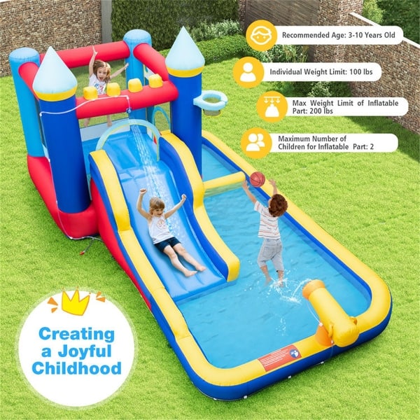 Slip And Slide Hivvago Inflatable Water Slide Bounce House Without