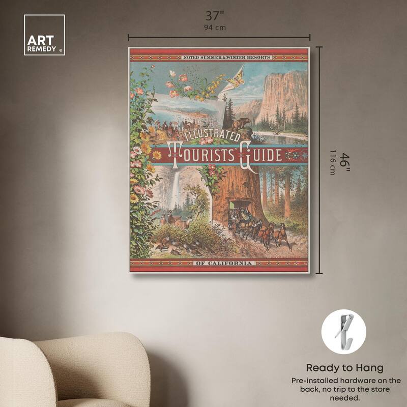 Tourists' Guide to California Canvas by Art Remedy