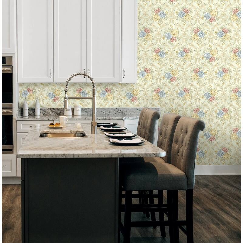 Seabrook Design Demeter Floral Trellis Unpasted Wallpaper