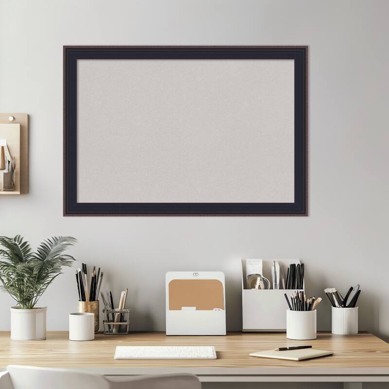 Havana Black Bronze Framed Cork Board - Bulletin Board, Organization Board, Pin Board