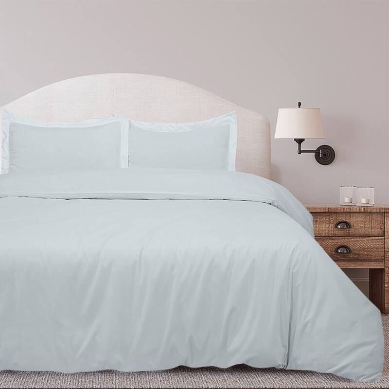 Royale Linens Black Duvet Cover Full Size - Soft Duvet Cover Set - 3 Piece Double Brushed Full Duvet Covers with Zipper Closure - White - Full