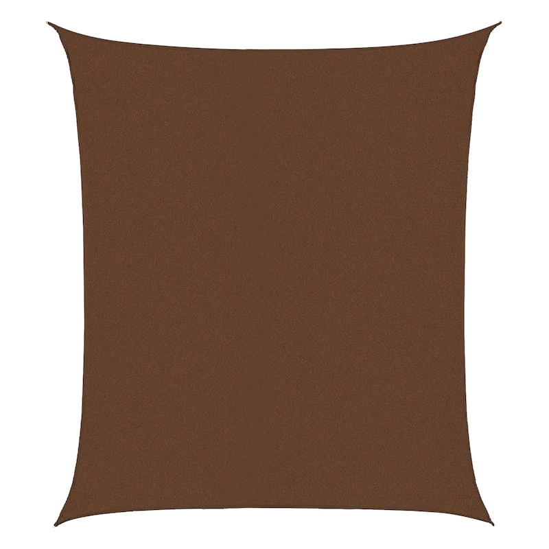 Outsunny 20' x 13' Rectangle Outdoor Patio Sun Shade Sail Canopy with D-Rings and Nylon Rope Included - Brown - 20' x 13'