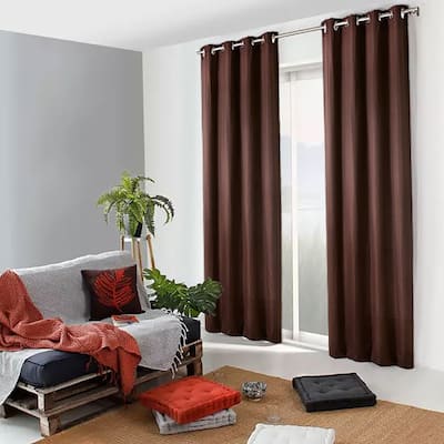 Elegant Window Curtain Panel 100% Cotton Light Filtering Privacy Drapes