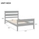 preview thumbnail 3 of 3, Twin Bed with Headboard and Footboard,Grey