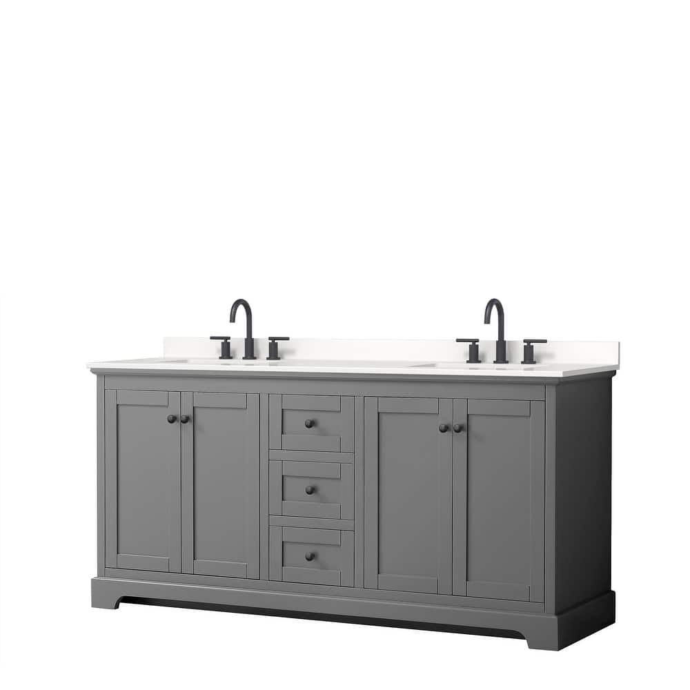Avery 72-inch Double Vanity, Quartz Top