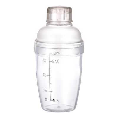 350ml Plastic Cocktail Shaker Cup Scale Wine Beverage Mixer Drink Tools
