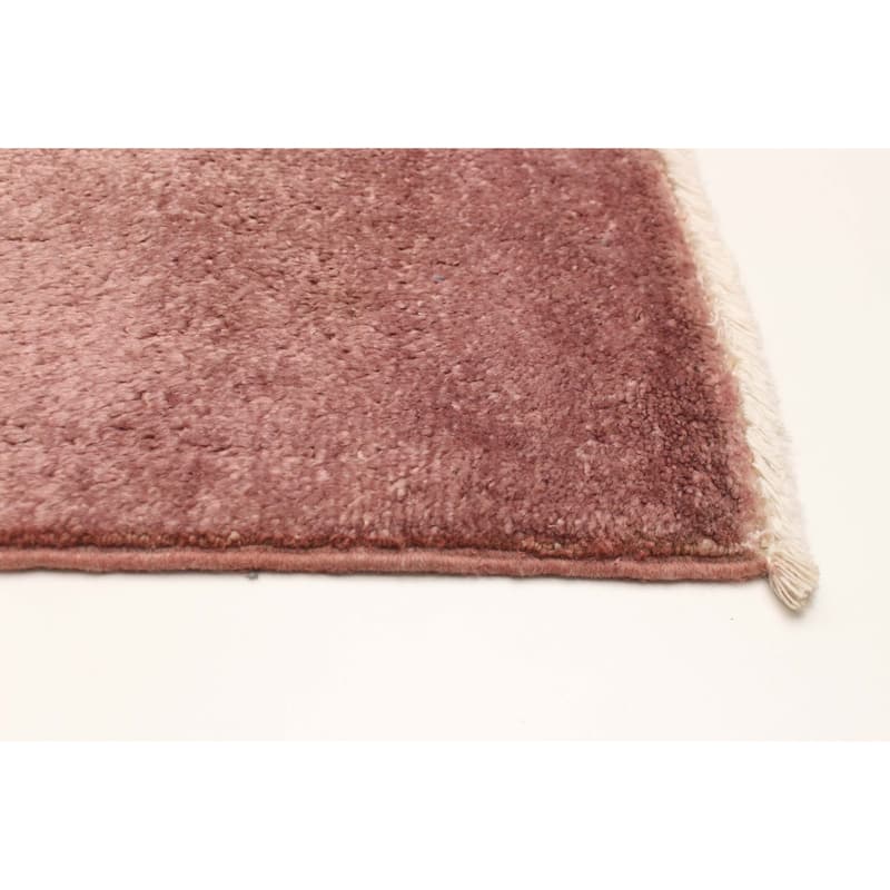 ECARPETGALLERY Hand-knotted Vibrance Purple Wool Rug - 3'11 x 5'7