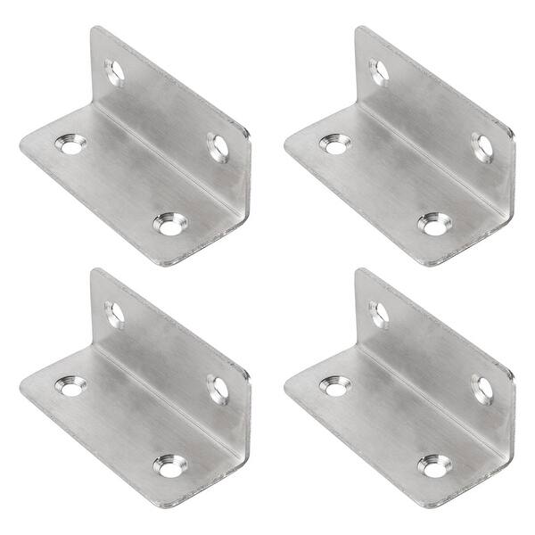 4pcs Furniture Right Angle Bracket 60x25mm Corner Fastener L Shaped Silver Tone On Sale Overstock 28765655