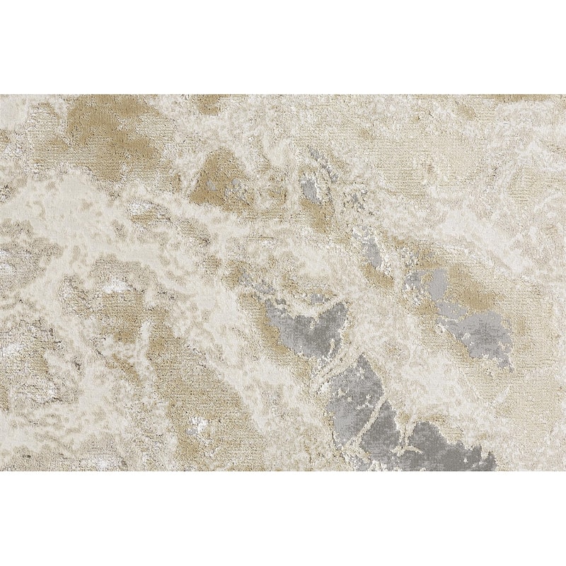 Xuna Abstract Stain Resistant Area Rug By HomeRoots - 5' x 8'