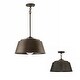 preview thumbnail 2 of 0, Tybee 1-light Nordic Grey Semi-Flush Mount/ Pendant - Nordic Grey