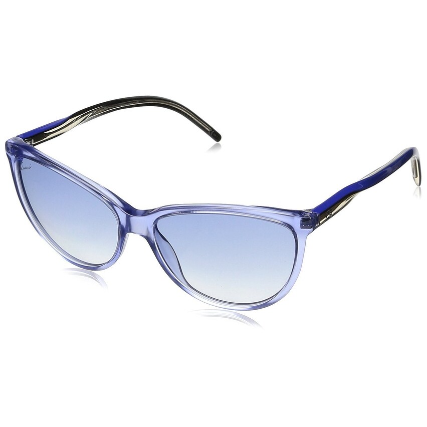 Shop Gucci Women S Blue Plastic Cat Eye Sunglasses G Gg 3641 S