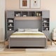 preview thumbnail 1 of 105, Modern Platform Bed with Integrated Cabinet, Trundle Bed and Drawers Grey - Full