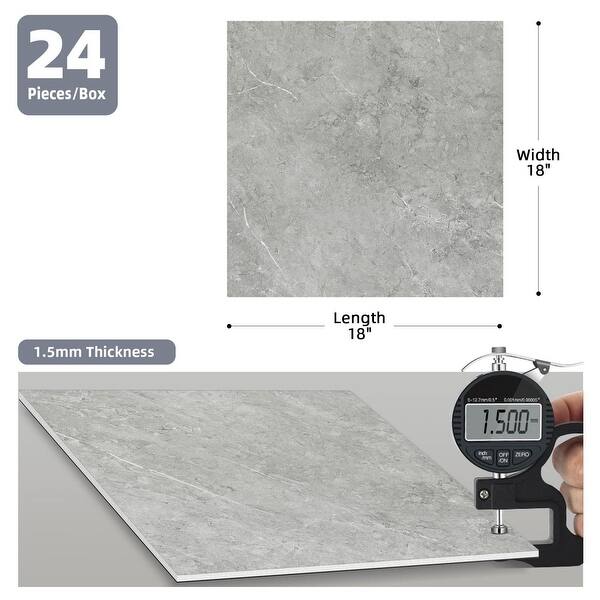 FloorPops Tundra 12 in. W x 12 in. L Peel and Stick Floor Vinyl Tiles (20 Tiles, 20 sq. ft. case)