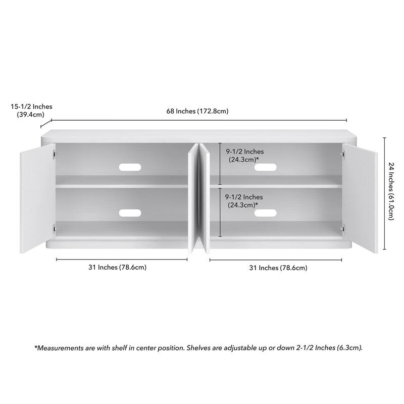 Plympton Rectangular TV Stand for TV's up to 75" - 68" Wide