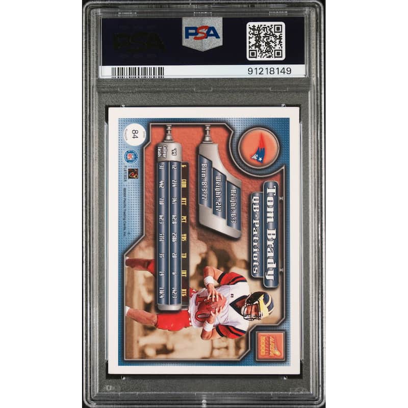 Tom Brady 2000 Pacific Aurora Football Rookie Card #84 Graded PSA 5 - 8' x 11'