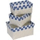 preview thumbnail 21 of 30, Checkered Woven Strap Storage Baskets (Set of 3) - 7.8 L x 5.3 W x 4.2 H