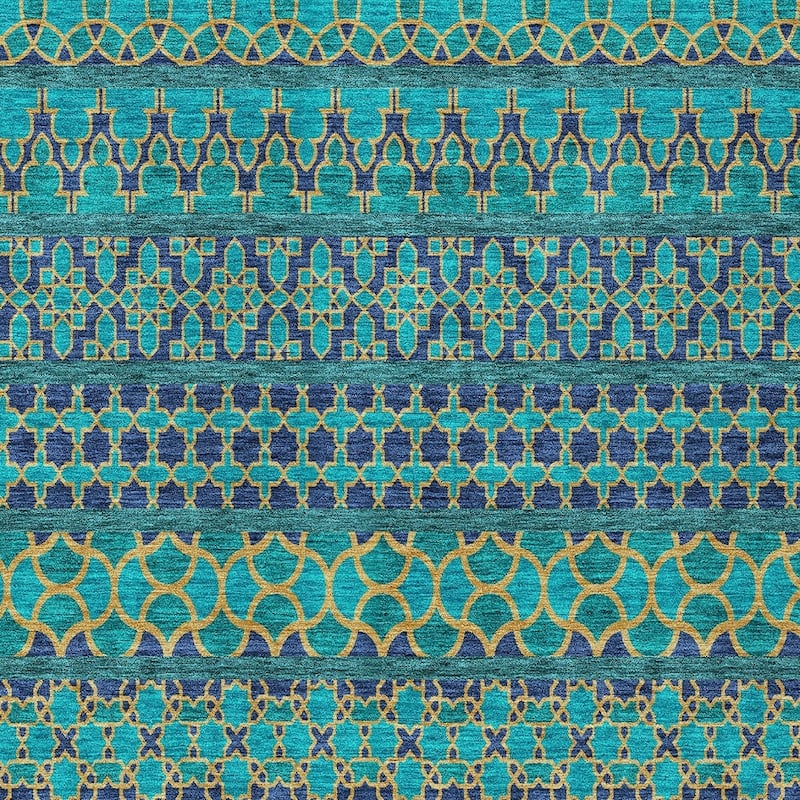 HomeRoots Quatrefoil Transitional Rectangle Outdoor Rug