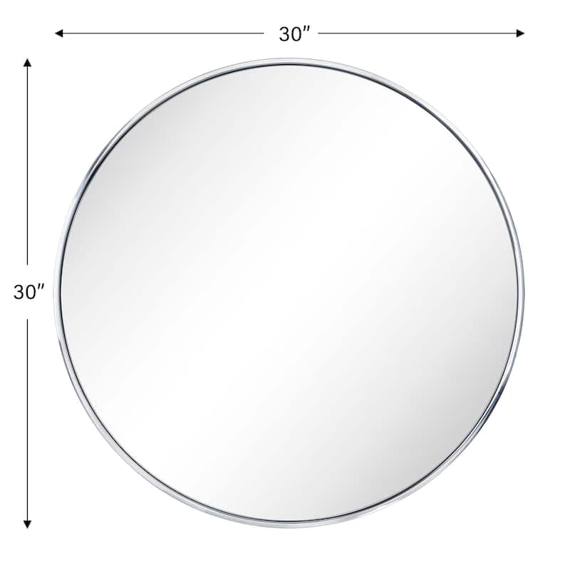 TEHOME Korra Round Wall Mirrors 30 and 36 Inch Metal Frame Options for Bathroom Bedroom & Entryway