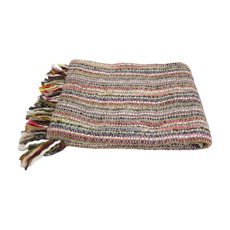 Home&Manor Handcrafted 100 Wool Throw Blanket Bed Bath & Beyond