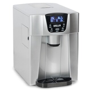 Della 2-in-1 Water Dispenser w/ Built-In Ice Maker Freestanding Machine ...
