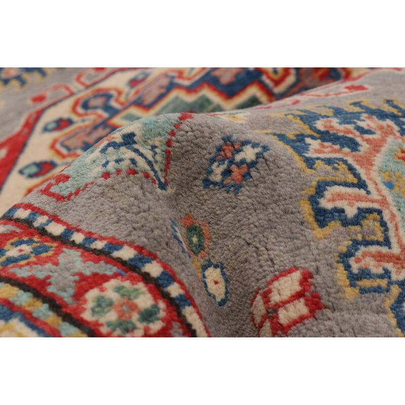 ECARPETGALLERY Hand-knotted Uzbek Ghazni Grey Wool Rug - 2'9 x 6'1