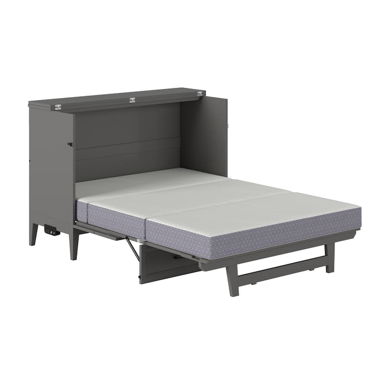 Santa Fe Murphy Bed Chest with Mattress and Built-in Charger