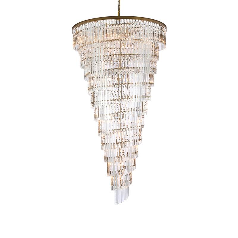 Indigo Home 48 inch spiral crystal chandelier