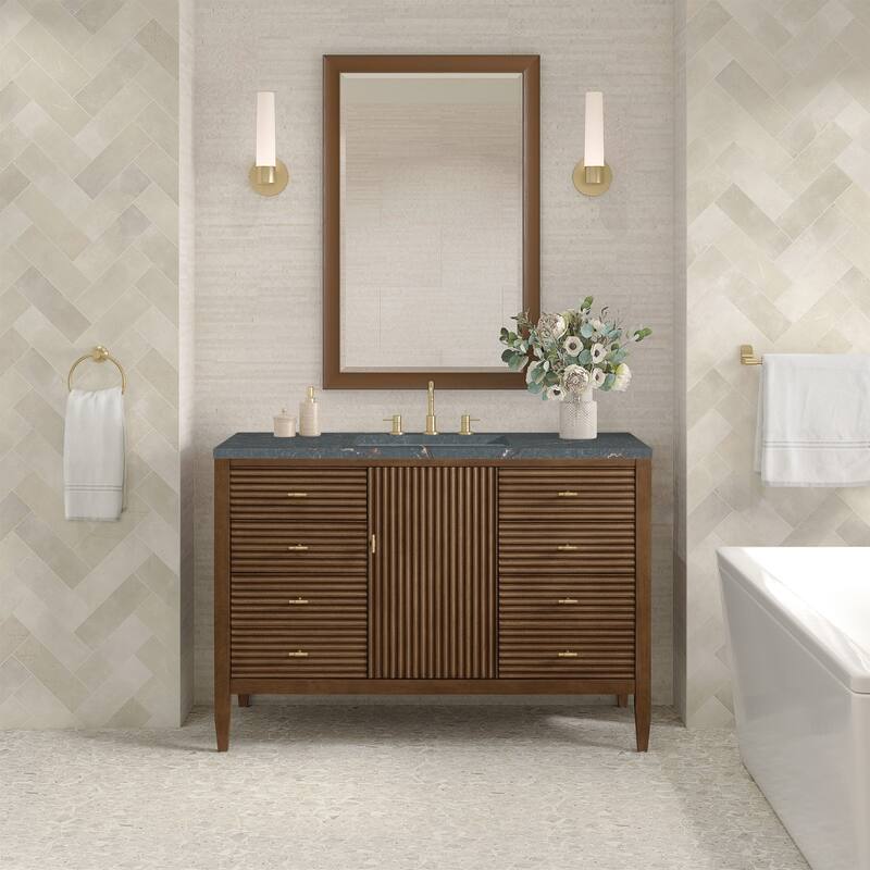 James Martin Vanities 485-V48-3PBL Myrrin 48" Single Basin Wood Vanity