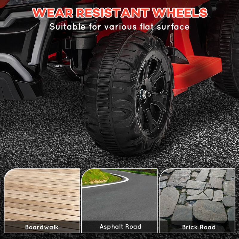 6V Kids ATV Ride-On Quad with 1.6MPH Max Speed, Rechargeable Battery, Forward & Reverse for Toddlers