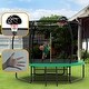 preview thumbnail 15 of 20, 10 ft. Round Outdoor Trampoline with Basketball Hoop, Enclosure Net and Ladder