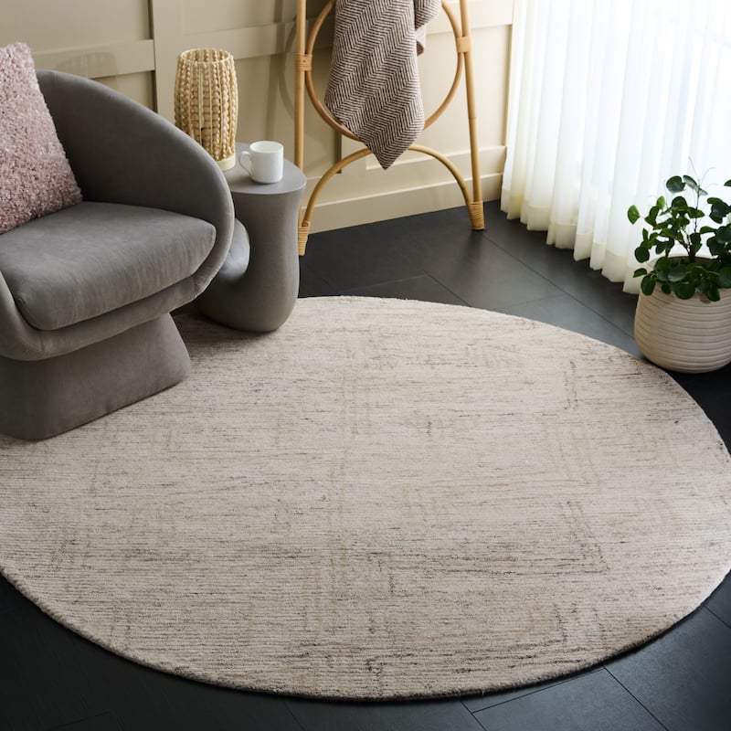 SAFAVIEH Handmade Ebony Waltraut Modern & Contemporary Wool Rug