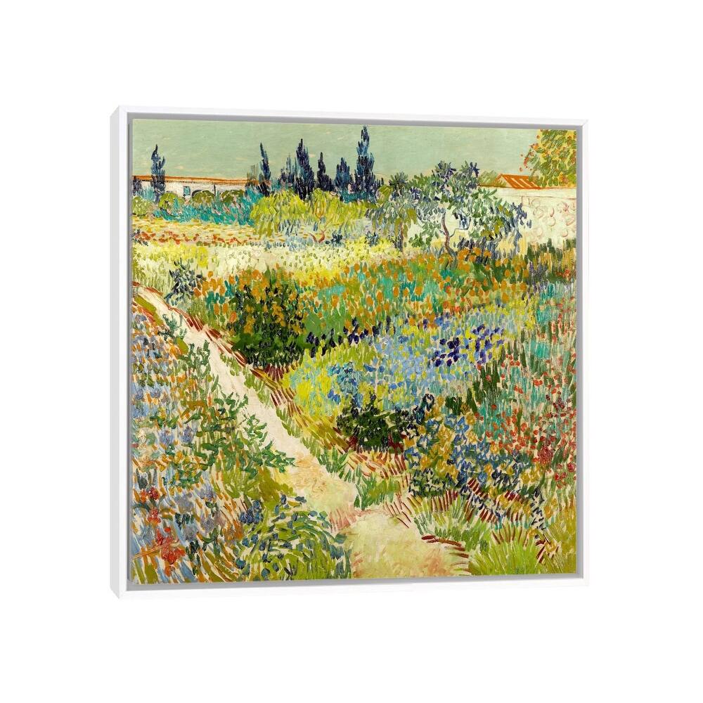 iCanvas "The Garden at Arles" by Vincent van Gogh Framed Canvas Print