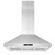 preview thumbnail 1 of 9, Cosmo 36 in. Ducted Island Mount Range Hood in Stainless Steel with LED Lighting, Permanent Filters