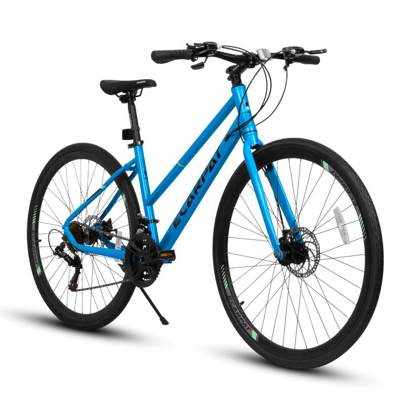 Road Bike - Aluminum Alloy Wheels, 21-Speed, Disc Brakes, Wide Tires, Urban Commuting/Student - 21