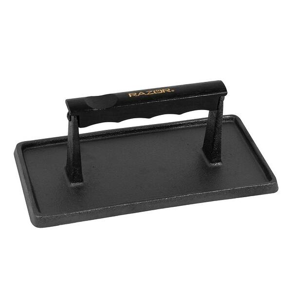 Razor Cast Iron Griddle Press 9 x 4.5 Inch Rectangle With StayCool