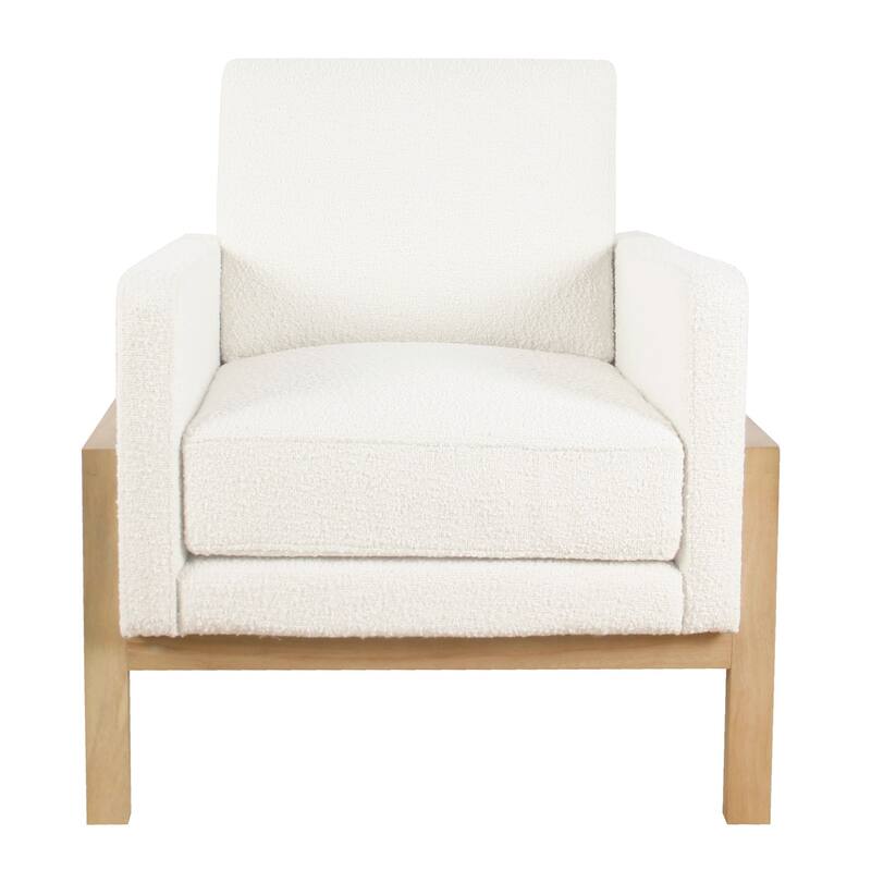 HomePop Modern Wood Frame Accent Chair