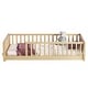 preview thumbnail 29 of 58, Sturdy Structure Floor Twin size Platform Bed with Built-in Book Storage Rack,Kids and Baby