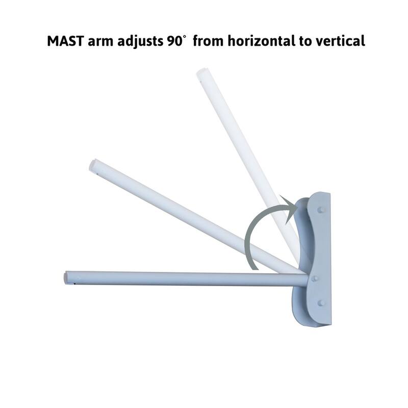 MAST Plug-In Wall Mount Pendant, 2 Light White Cord/Arm, Textured Blue