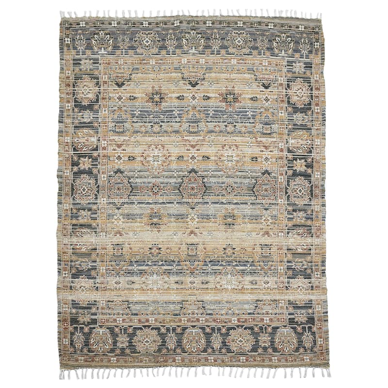 Carson Carrington Luktenborg Blue/Green Jute Blend Flatweave Area Rug