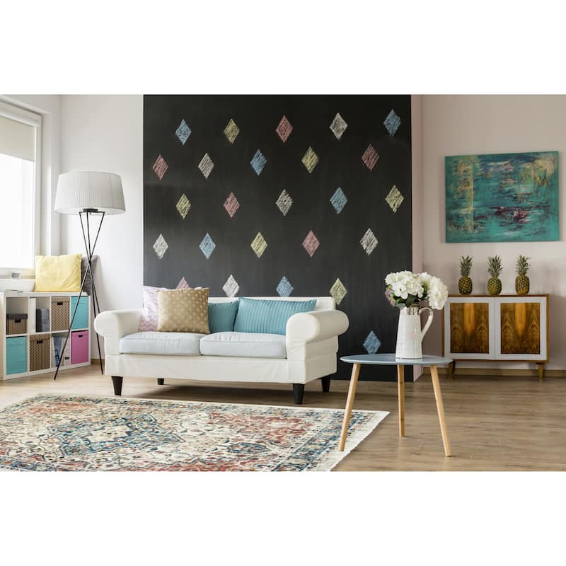 Oxford Castle Traditional Distressed Vintage Oriental Rug