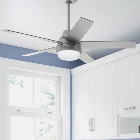 Hunter 52" WiFi Aerodyne Ceiling Fan with LED Light Kit, Handheld Remote, Smart Fan