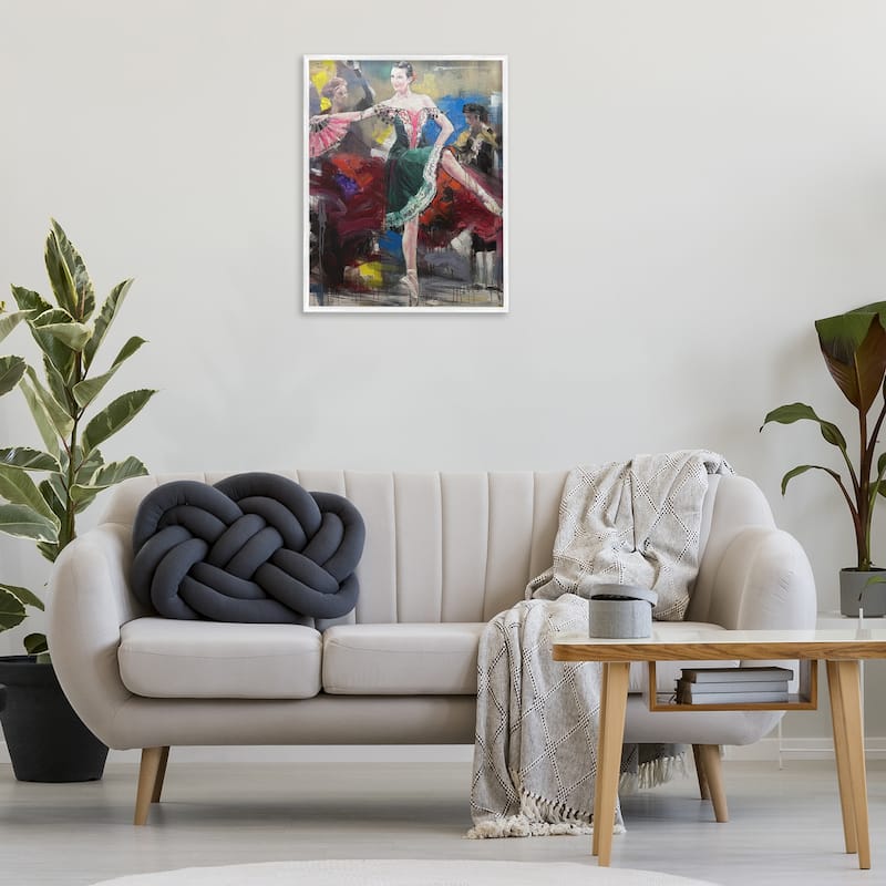 Stupell Classic Ballerina on Stage Framed Giclee Art Design By Lucille Lee