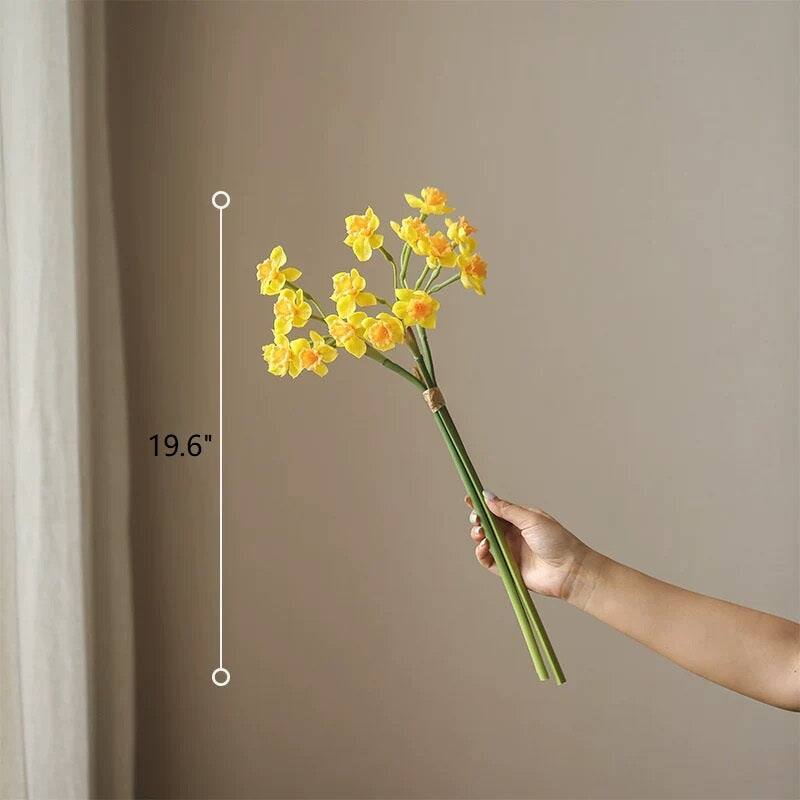 RusticReach Faux Daffodil Bundle 24" Tall - Yellow - [A]-One Stem