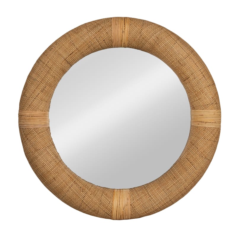 Handwoven Rattan Cane Wall Mirror