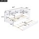 preview thumbnail 2 of 11, Twin Daybed White Sofa Bed wTrundle Bookcase Storage Cabinet USB Ports