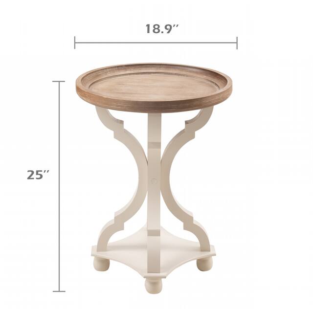 COZAYH Rustic Farmhouse Cottagecore Accent End Table