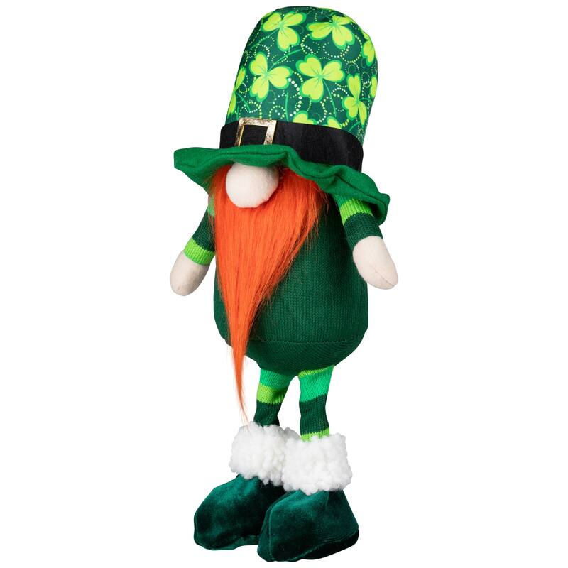 Standing Shamrock St Patrick's Day Gnome - 12.5"