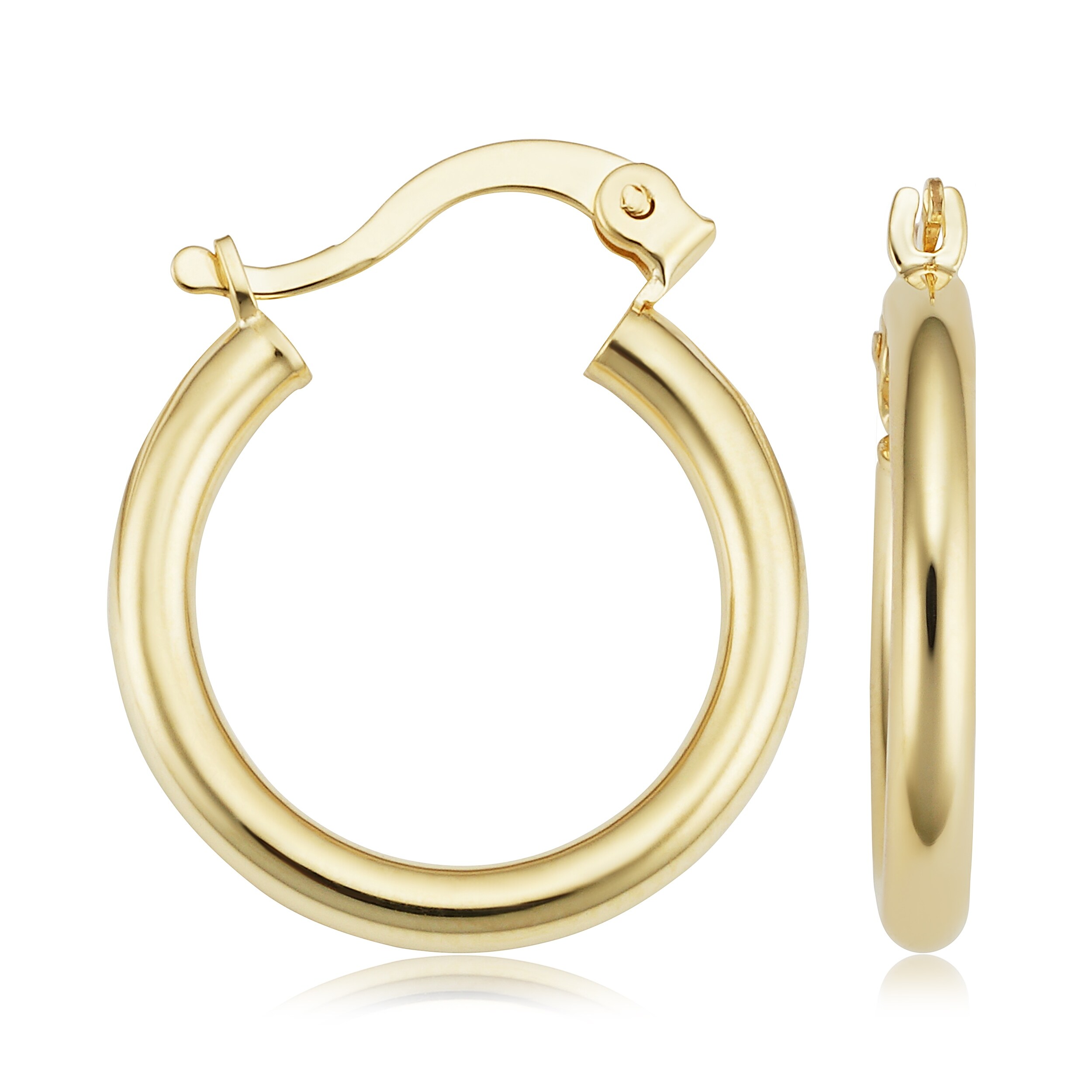 Best Quality Free Gift Box 14k Lightweight Oval Hoop Earrings 