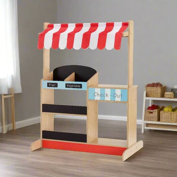 slide 2 of 7, Teamson Kids My Little Helper Market Stand Playset, Multicolor - 23.75" L x 15.35" W x 31.54" H Multi